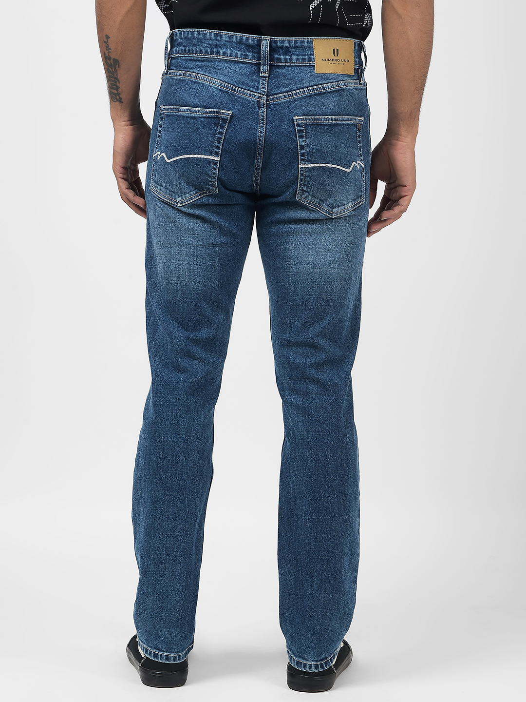 Numero Uno Men Solid Blue Jeans